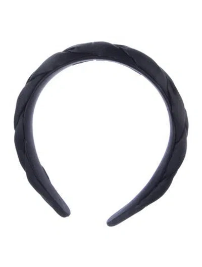 Pre-owned Sophie Buhai Braided Satin Headband. In Black
