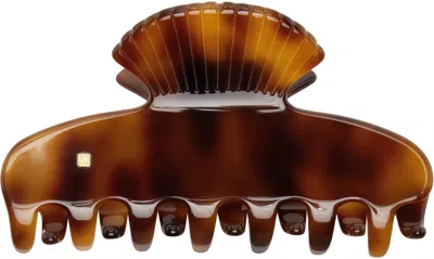 Sophie Buhai Brown Small Fan Shell Claw Hair Clip