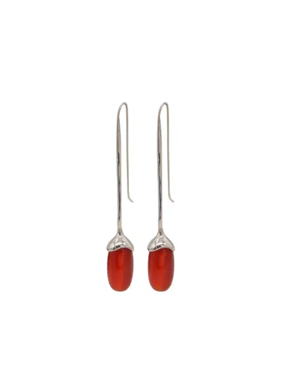 Sophie Buhai Carnelian Sterling-silver Drop Earrings In Red