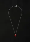 Sophie Buhai Carnelian Tiny Egg Pendant In Silver