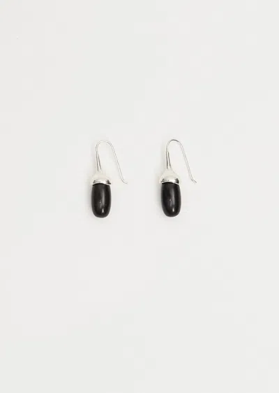 Sophie Buhai Silver Dripping Stone Earrings In Onyx