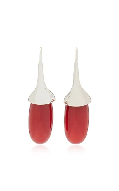 Sophie Buhai Dripping Stone Sterling Silver Carnelian Earrings In Red
