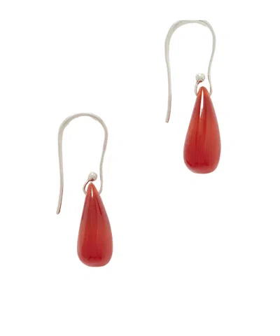 Sophie Buhai Droplet Silver-tone Carnelian Earrings In Red