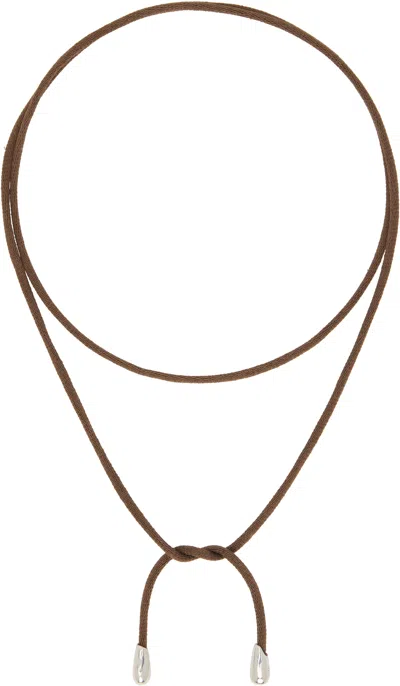 Sophie Buhai Elegant Shoelace Choker Necklace In Brown
