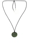 Sophie Buhai Full Moon Small Pendant Necklace In Green