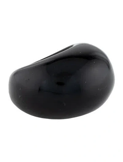 Pre-owned Sophie Buhai Glass Donut Ring In Black