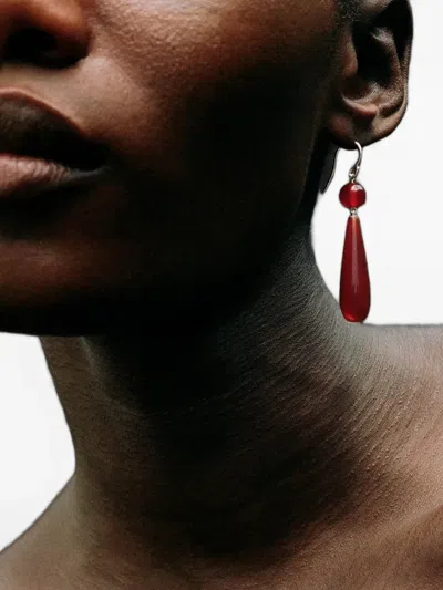 Sophie Buhai Isadore Carnelian Drop Earrings In Red