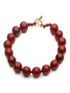 Sophie Buhai Jasper Boule Necklace In Red