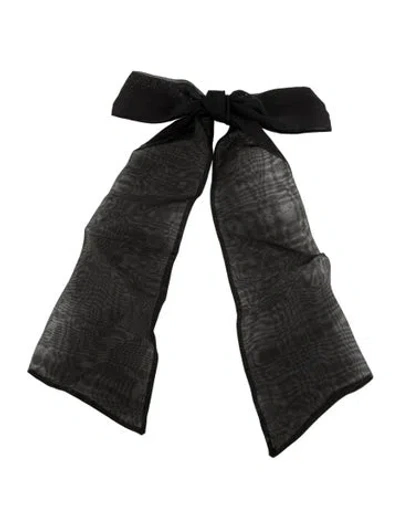 Pre-owned Sophie Buhai Jumbo Bow Accent Hair Clip Accessory In Black