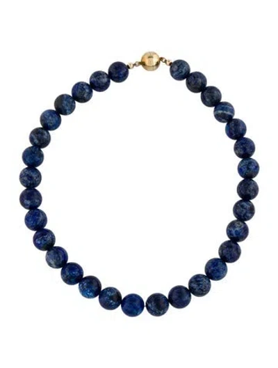 Pre-owned Sophie Buhai Lapis Lazuli Bead Strand Necklace, 16.25" In Multicolor