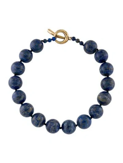 Pre-owned Sophie Buhai Lapis Lazuli Boule Collar Bead Necklace, 16.5" In Multi