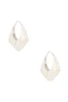 Sophie Buhai Large Pyramid Hoop Earrings In Sterling Silver
