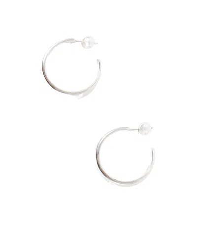 Sophie Buhai Large Wave Sterling Silver Hoop Earrings