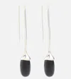 Sophie Buhai Long Dripping Stone Sterling Silver Drop Earrings With Onyxes In Silber