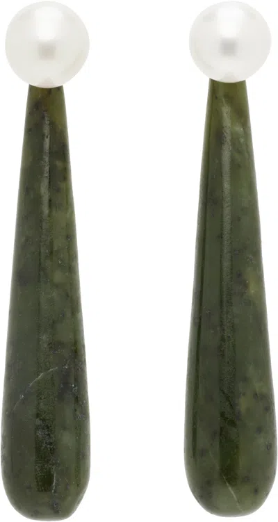 Sophie Buhai Medium Angelyne Jade Earrings In Green