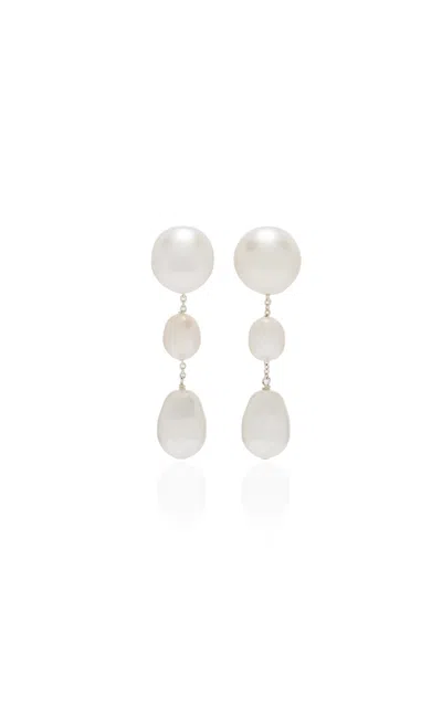 Sophie Buhai Medium Eleanor Pearl Earrings In White