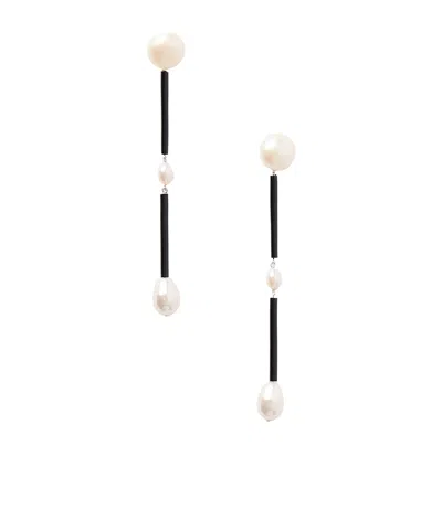 Sophie Buhai Medium Osiris Silver, Pearl And Glass Earrings In White