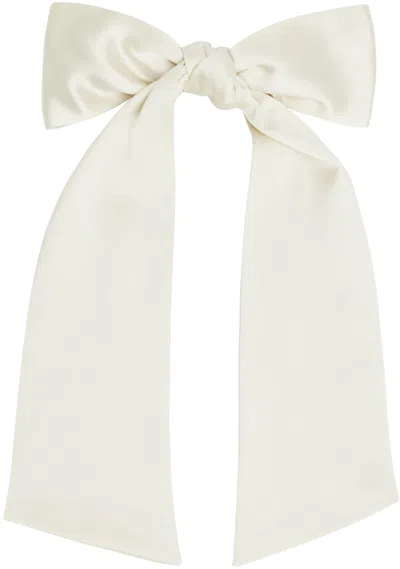 Sophie Buhai Off-white Oversized Bow Silk Hair Clip In Ivory