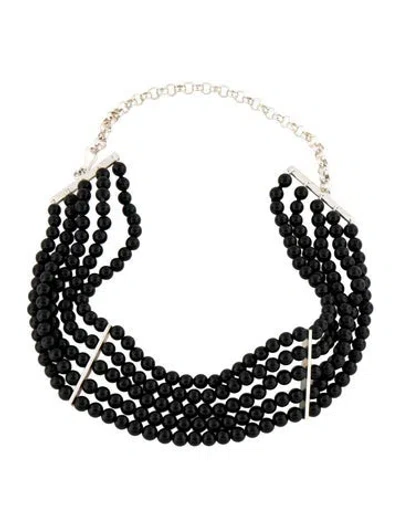 Pre-owned Sophie Buhai Onyx Choker Necklace, 18.5" In Multi