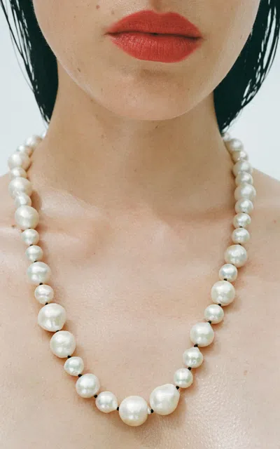 Sophie Buhai Pearl Moon Necklace In White