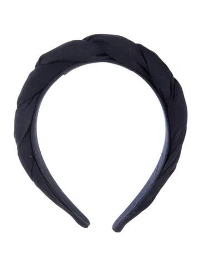 Pre-owned Sophie Buhai Pleated Headband In Blue