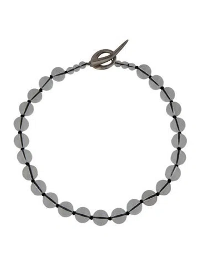 Pre-owned Sophie Buhai Quartz Bead Boule Collar Necklace, 16.5" In Multicolor
