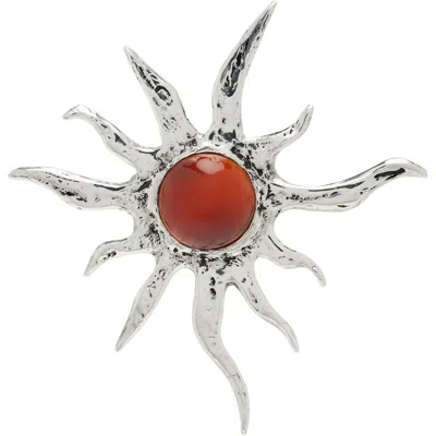 Sophie Buhai Ra Brooch In Carnelian