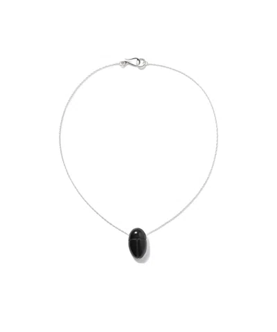Sophie Buhai Scarab Silver Onyx Necklace In Black