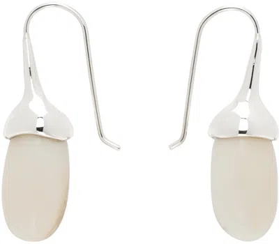 Sophie Buhai Silver & White Dripping Stone Earrings In Vegetable Ivory
