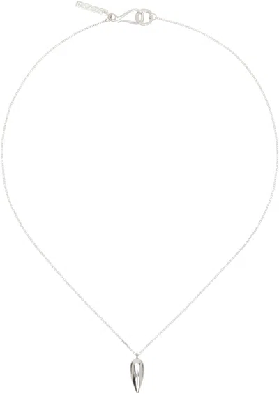 Sophie Buhai Silver Tiny Spear Pendant Necklace In Metallic