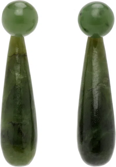 Sophie Buhai Small Angelika Earrings In Green