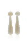 Sophie Buhai Small Angelika Tagua Earrings In White