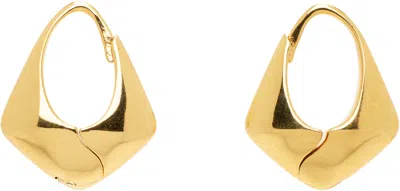 Sophie Buhai Small Pyramid Hoop Earrings In Gold