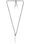 Sophie Buhai Small Spear Pendant Necklace In Sterling Silver & Vegan Leather