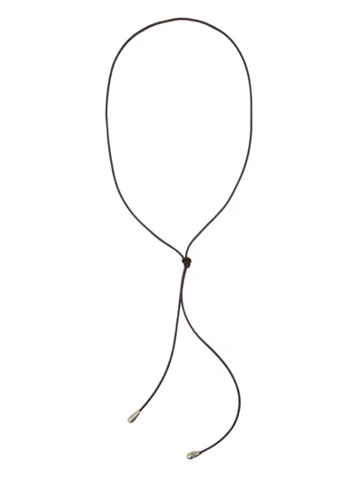 Sophie Buhai Sterling Silver Shoelace Choker In Black