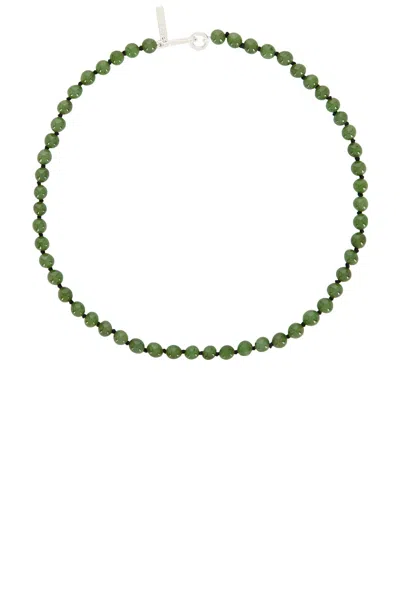 Sophie Buhai Tiny Boule Collar Necklace In Jade & Sterling Silver