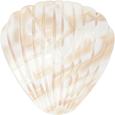 Sophie Buhai White & Beige Fan Shell Hair Clip In Multi