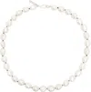Sophie Buhai White Simple Baroque Pearl Collar Necklace In Sterling Silver