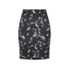 Sophie Cameron Davies Women's Black & Grey Floral Jersey Skirt In Black