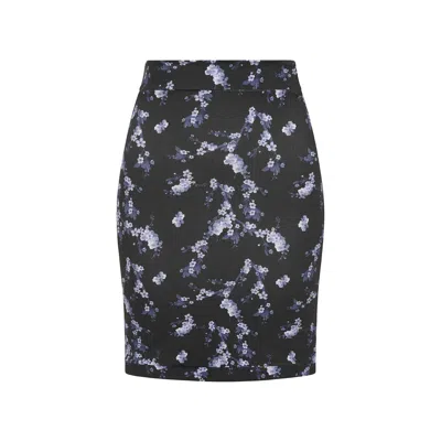 Sophie Cameron Davies Women's Black & Grey Floral Jersey Skirt