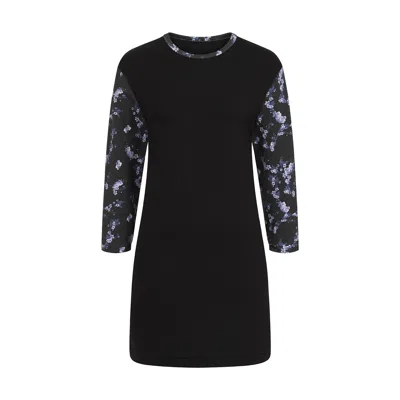 Sophie Cameron Davies Women's Black Cotton T-shirt Dress Long Sleeve