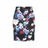 Sophie Cameron Davies Women's Black Floral Jersey Skirt In Black