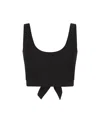 Sophie Cameron Davies Women's Black Geometric Lace Back Crop Top In Black