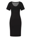 Sophie Cameron Davies Women's Black Lace Back Jersey Midi Dress In Black