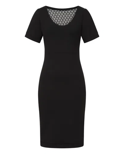 Sophie Cameron Davies Women's Black Lace Back Jersey Midi Dress