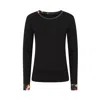 Sophie Cameron Davies Women's Black Long Sleeve Cotton Top In Black