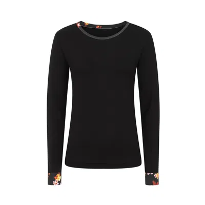 Sophie Cameron Davies Women's Black Long Sleeve Cotton Top
