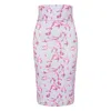 Sophie Cameron Davies Women's Grey & Pink Floral Midi Skirt In Grey