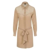 Sophie Cameron Davies Beige Classic Silk Dress In Silk