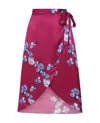 Sophie Cameron Davies Women's Pink / Purple Pink Peony Silk Wrap Skirt In Pink/purple